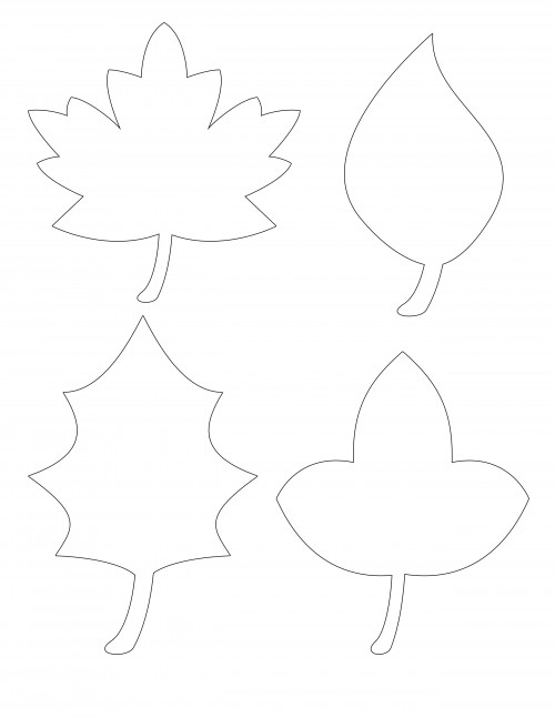 tree with leaves template printable