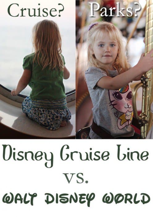 Disney Cruise or Disney World? How do you decide when you can't do both? After visiting Walt Disney World more than 20 times and having just arrived home from my third Disney cruise, I thought I'd break down Disney World vs Disney Cruise to help with your decision.