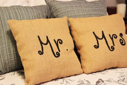 DIY Burlap Pillows