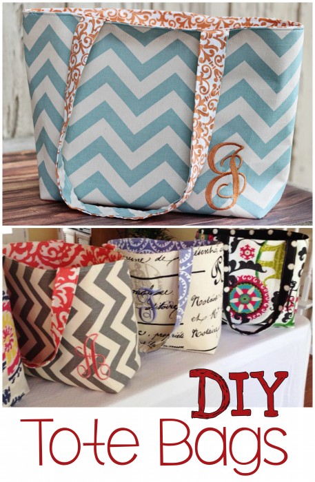 DIY Tote Bags - These cute handbags make a great beginner sewing project. #crafts #diy