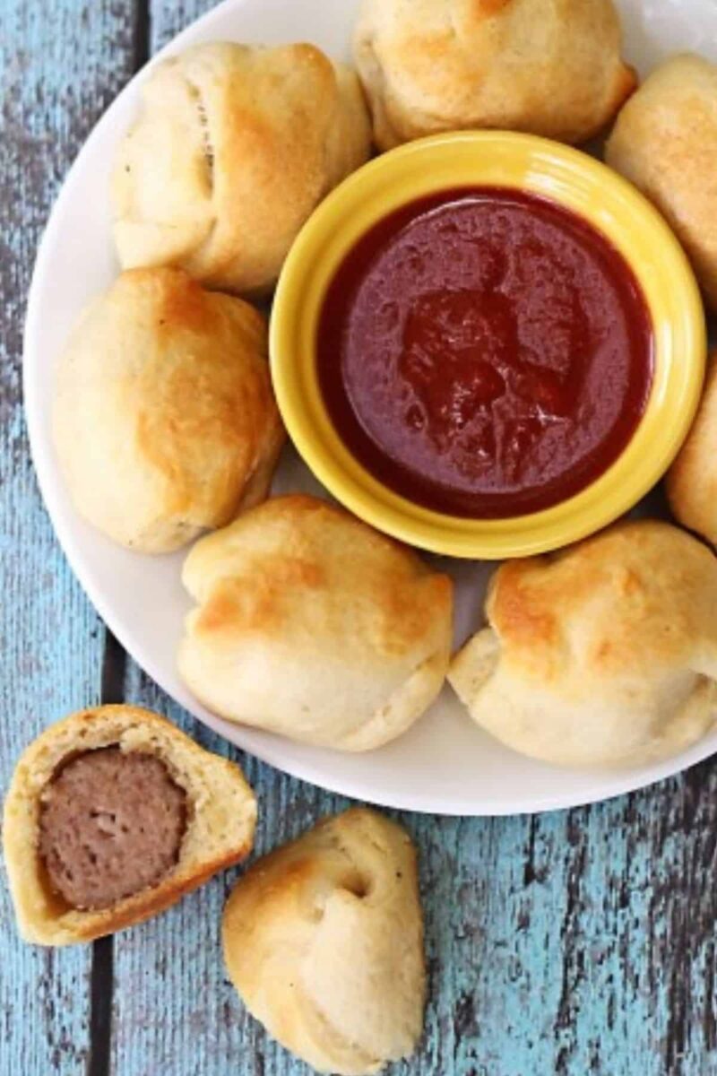 Meatball Crescent Roll Appetizer Recipe Sweet T Makes Three