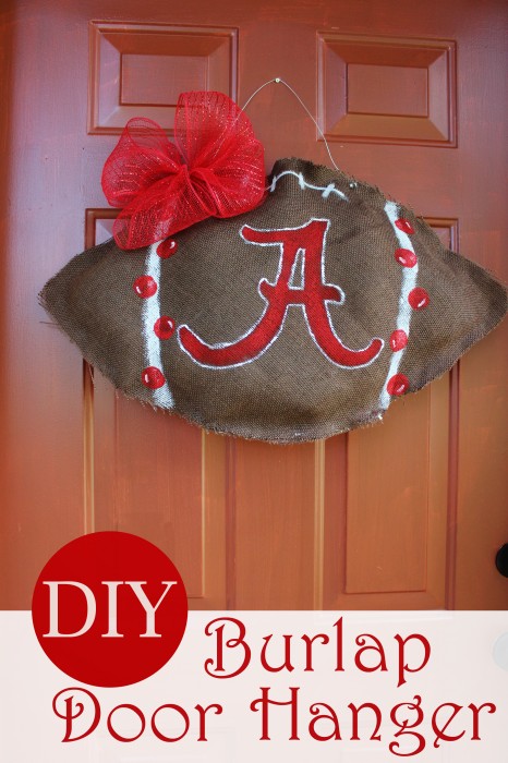 Diy Burlap Door Hanger Sweet T Makes Three