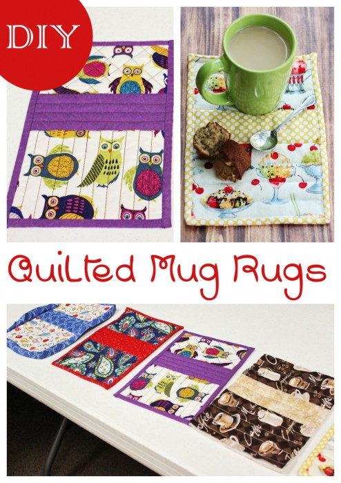 DIY Quilted Mug Rugs #diy #sewing