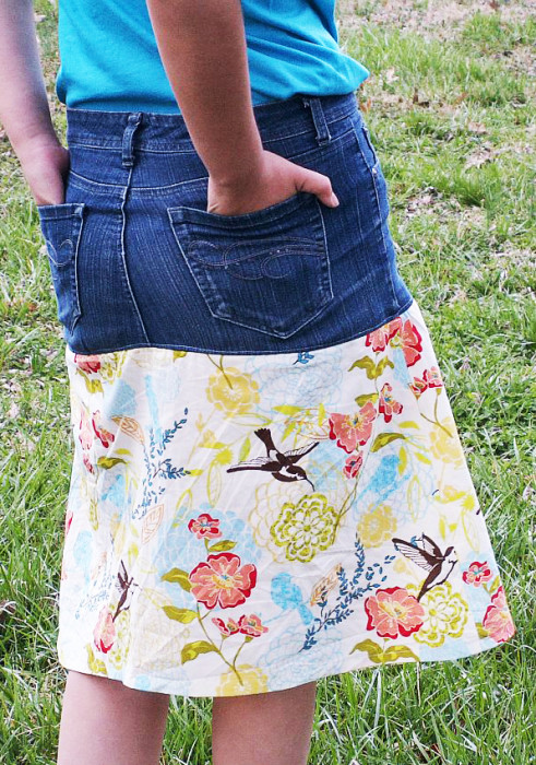 1-Hour Denim Skirt DIY | Sweet T Makes Three
