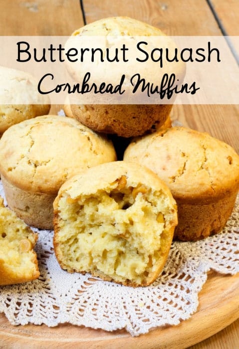 If you need a butternut squash muffin recipe to use up your gardening bounty, try these Butternut Squash Cornbread muffins. They are moist and delicious!