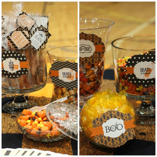 Halloween Candy Bar with Halloween treat bags