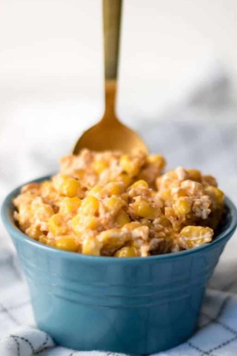 Crock Pot Creamed Corn with Cream Cheese is Potluck Perfection!
