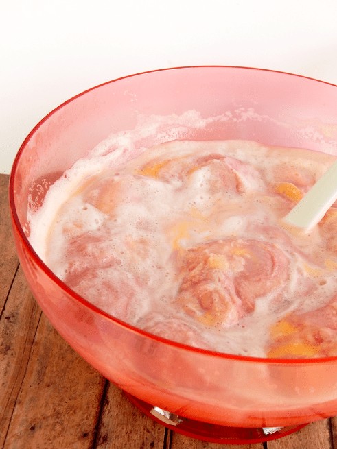 pink punch in a bowl