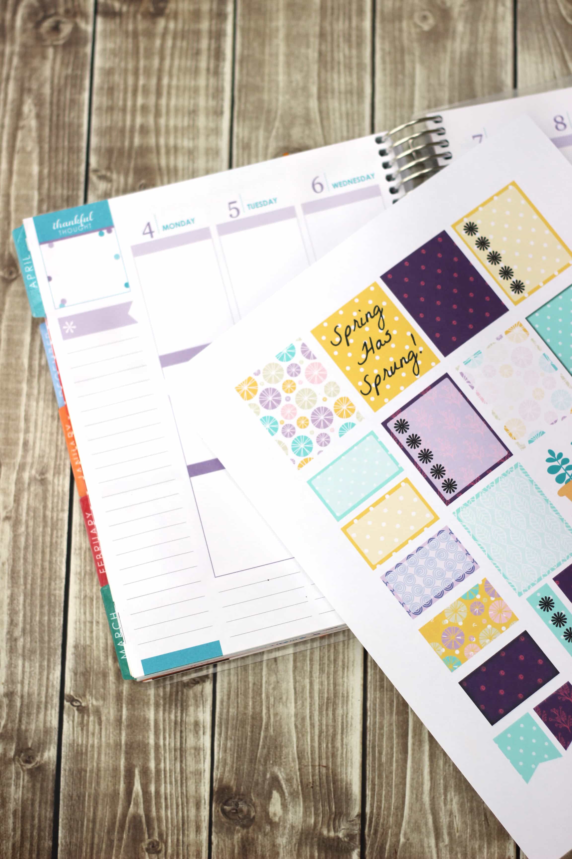 Check out these free Erin Condren stickers for spring! Perfect planner stickers for your vertical ECLP