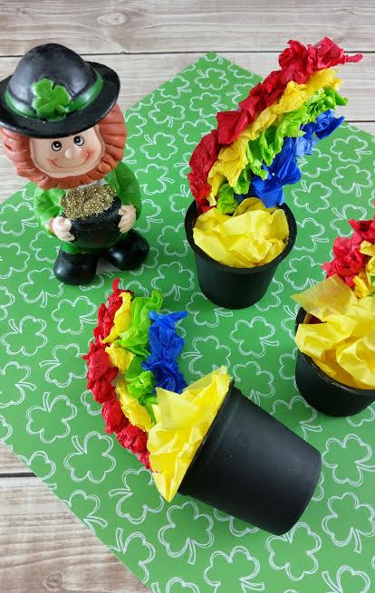 This pot of gold craft for kids upcycles used K Cups. Now that's how being green with your St. Patrick's Day crafting is done!