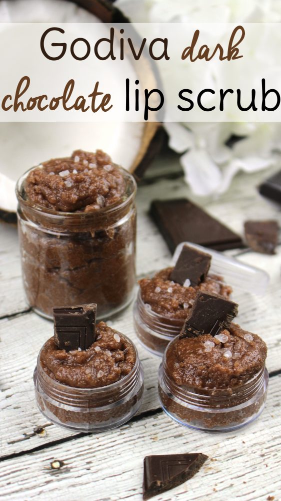 Use this Dark Chocolate Coconut Lip Scrub recipe to keep lips soft and smooth. It's the perfect lip scrub for dry lips! Homemade lip scrub never tasted so good.