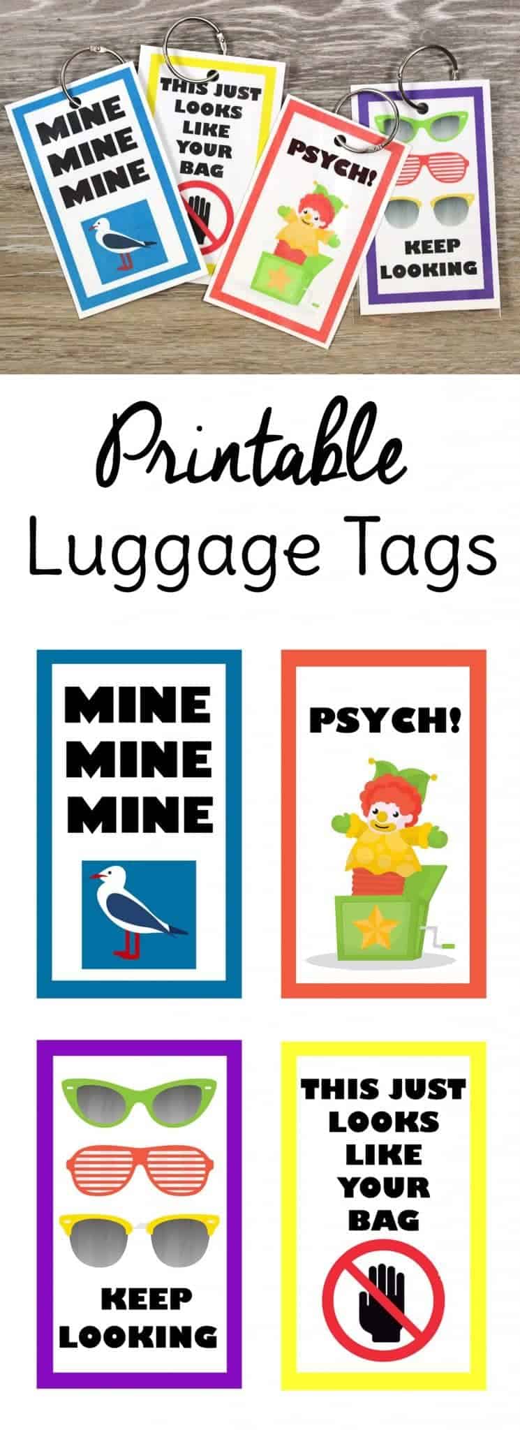 Travel bag cheap tags printable