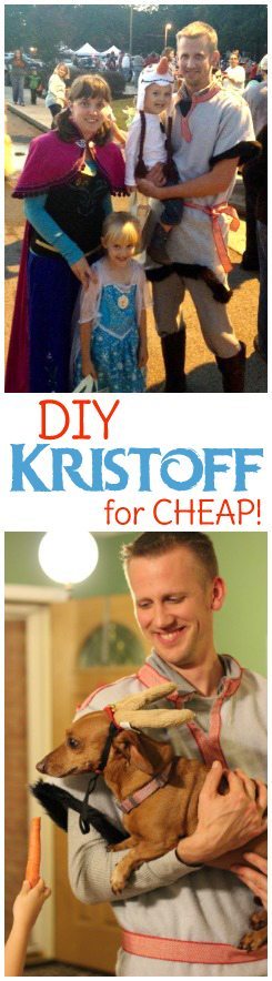 We always do family Halloween costumes and for our Frozen theme I needed a Kristoff costume for Hubs that wouldn't break the bank. Here's how to make a DIY Kristoff costume that is cheap, easy and comfy.