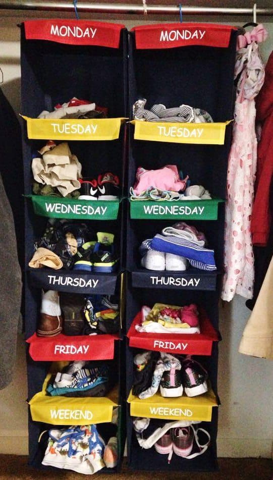 kids school clothes organizer