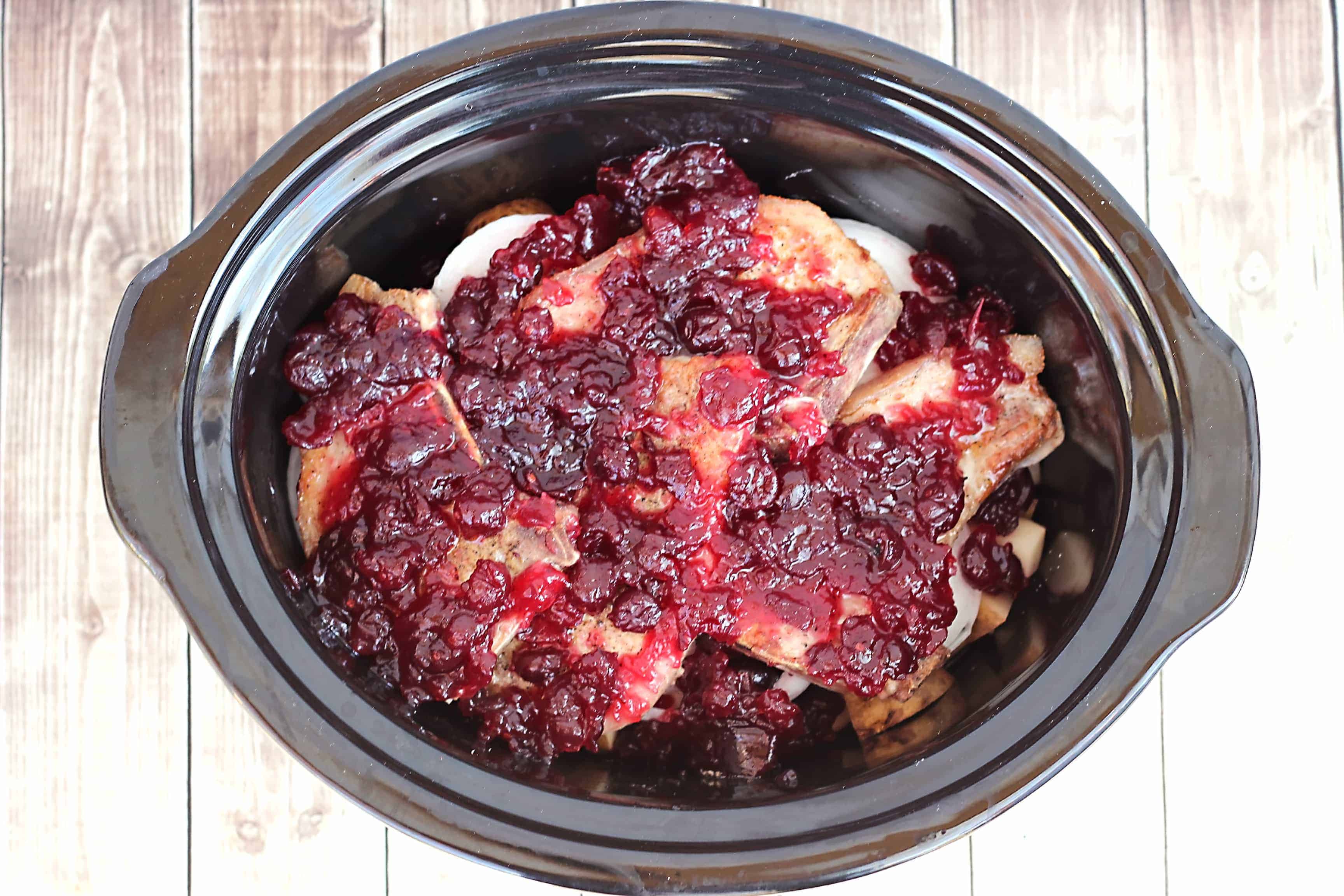 Slow Cooker Cranberry Pork Chops Sweet T Makes Three