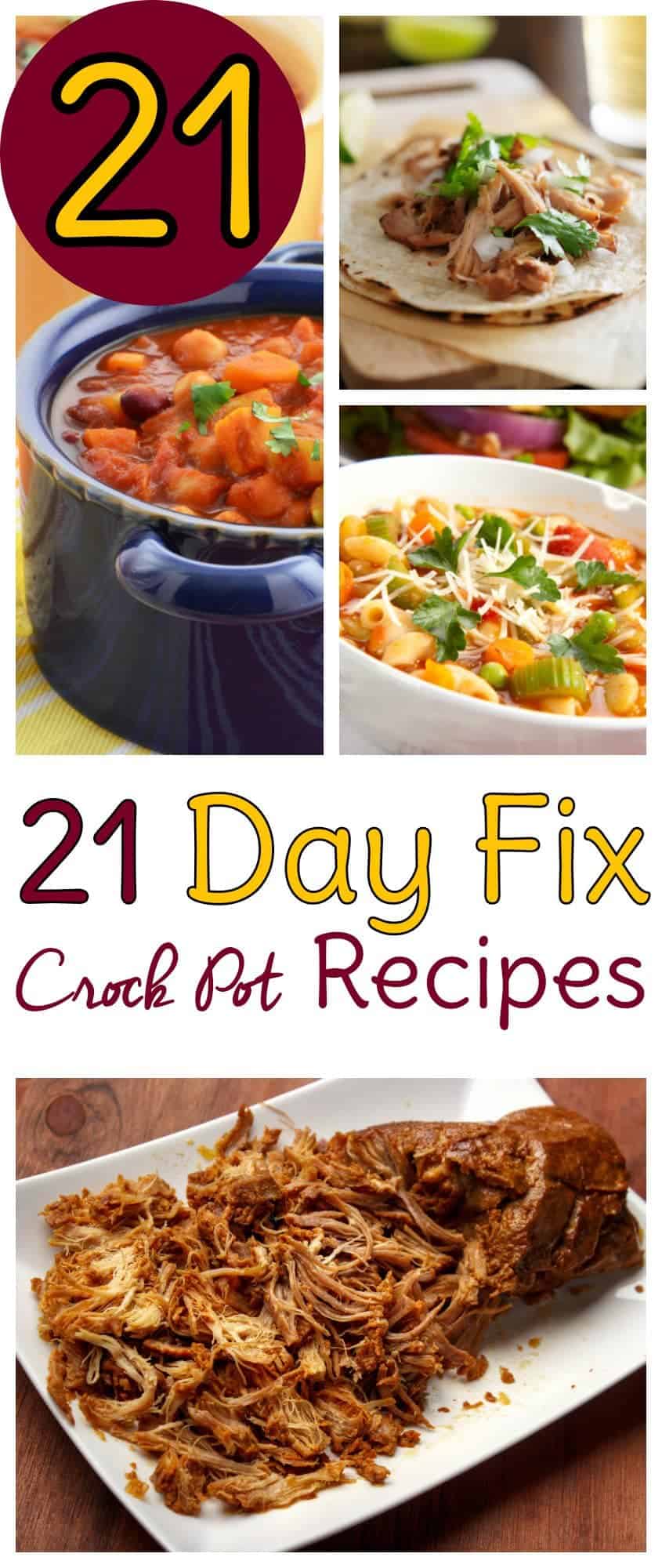 21 Day Fix Crock pot recipes! Use these healthy Crock pot recipes for your 21 Day Fix and set yourself up for success. 