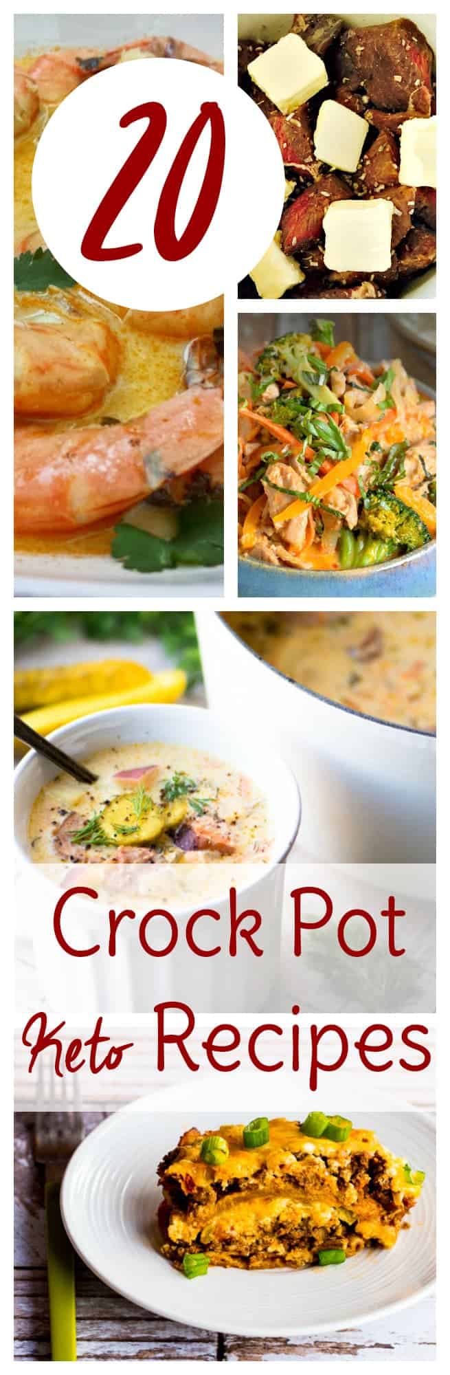 These 20 Crock Pot keto recipes make life on a low carb, high fat way of eating just a little easier. Fix it and forget it with slow cooker keto recipes!