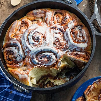 Dutch Oven Cinnamon Roll - Favorite Family Recipes