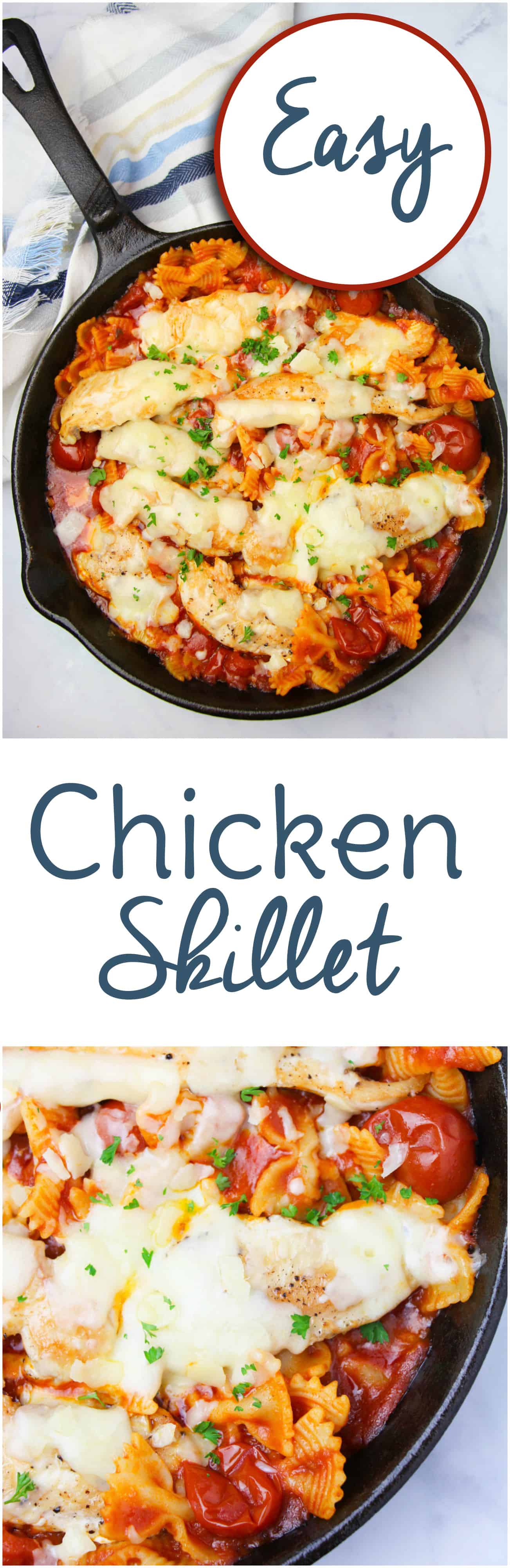 This easy chicken skillet meal makes a perfect simple dinner in one dish!