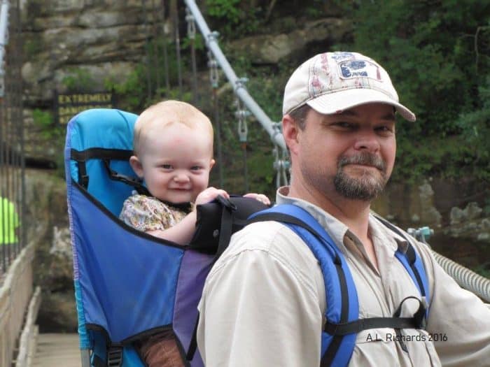 hiking with a baby carrier