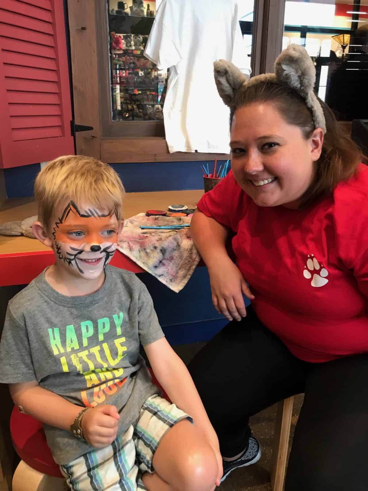 face painting at great wolf lodge