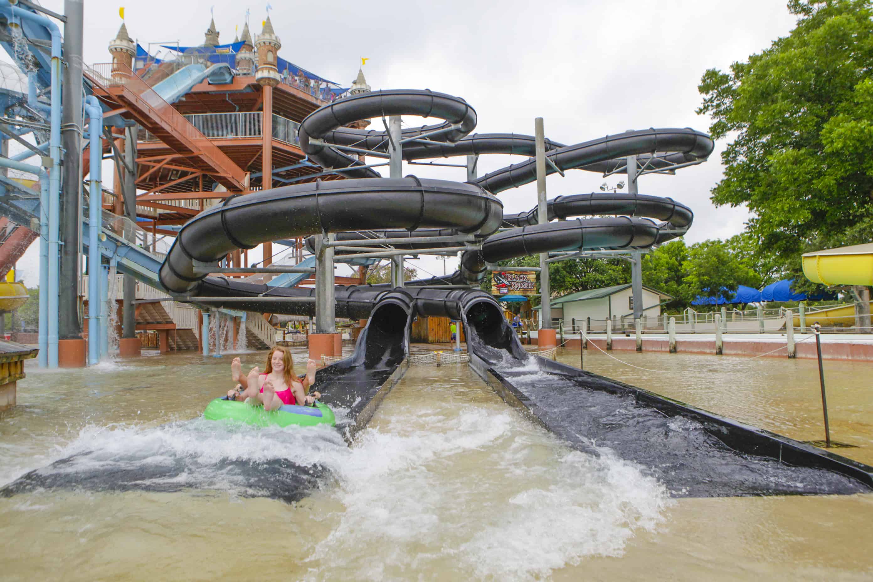 black waterslide