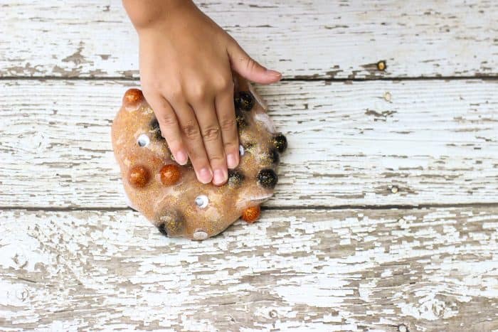 Make this Spooky Eyeball Halloween Slime with just two ingredients. No Borax, just lots of fun!