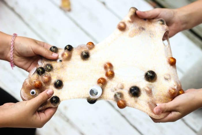 Learn how to make Halloween slime with this Spooky Eyeball Halloween Slime. It has just two ingredients. No Borax, just lots of fun!