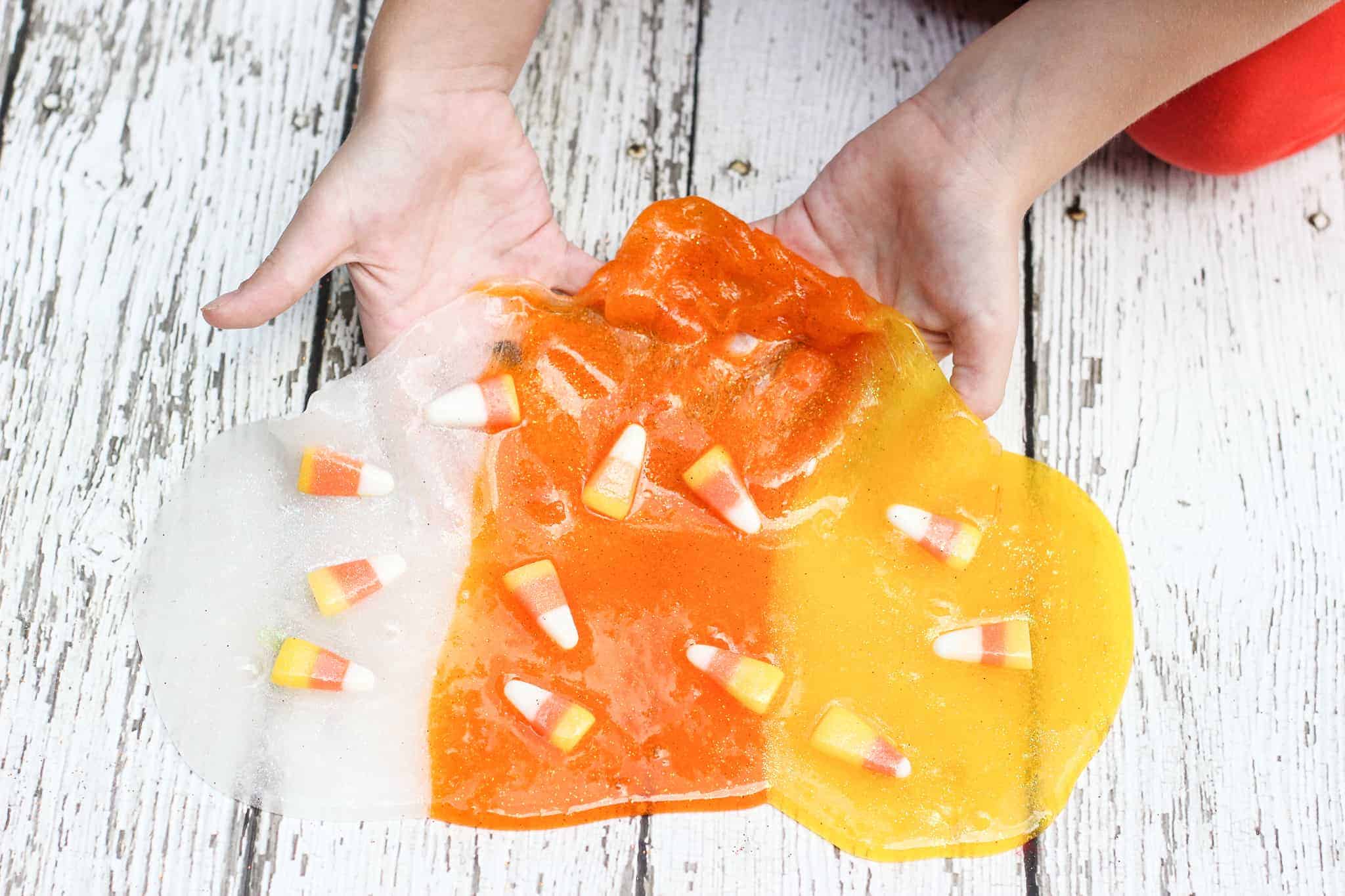 Candy Corn Slime Recipe