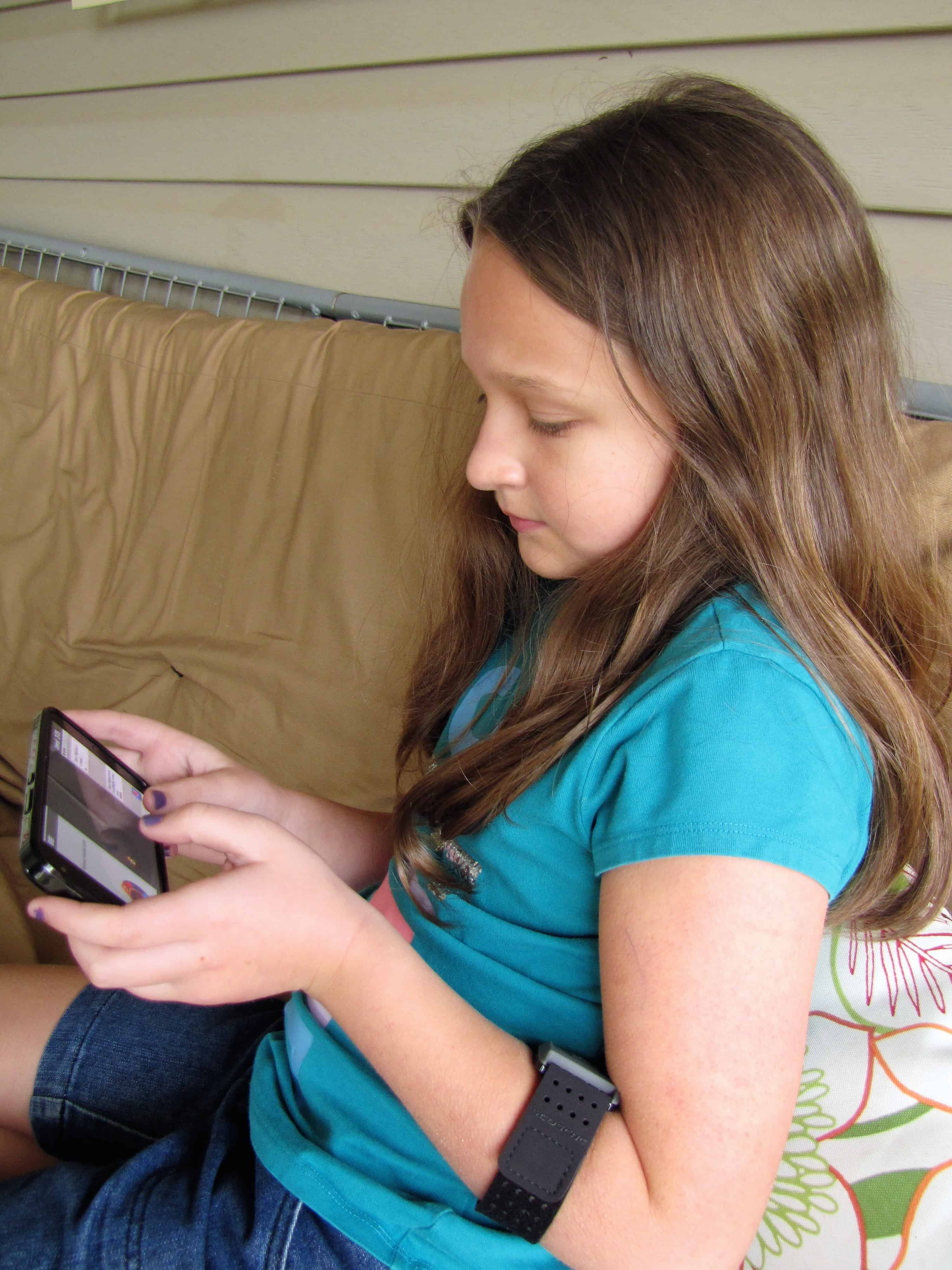 child playing a biofeedback game for emotional self-regulation