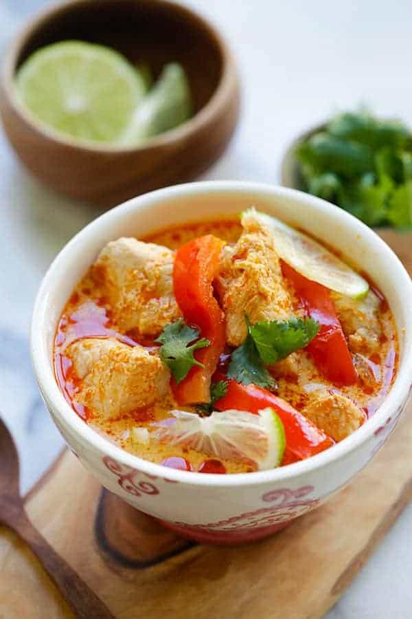 Thai coconut chicken soup in the instant pot