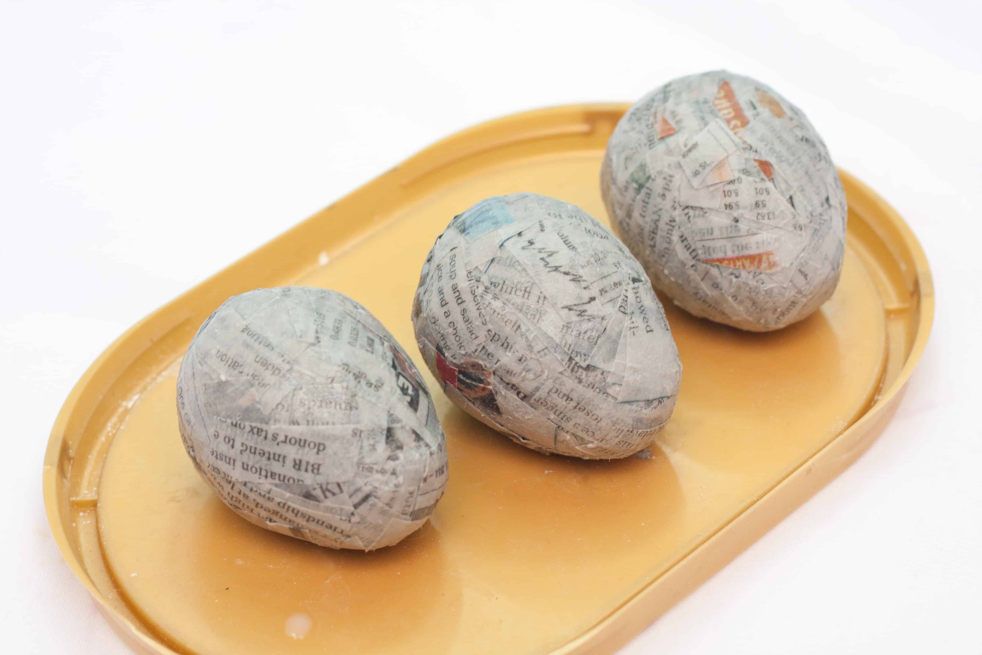 DIY Paper Mache Easter Eggs Sweet T Makes Three