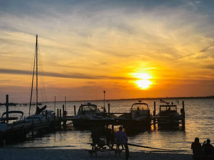 sunset at juana's pagodas navarre beach, fl