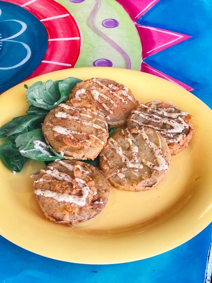 fried green tomatoes at juana's pagodas