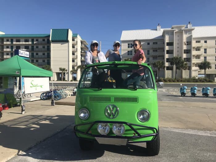 green vw bus