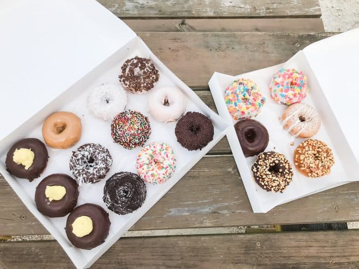 donuts in a box at donuts in paradise navarre beach