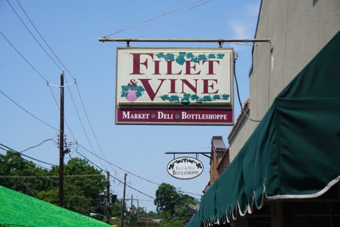 filet and vine sign