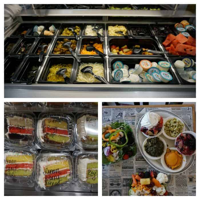 salad bar cakes and hot bar at filet and vine montgomery