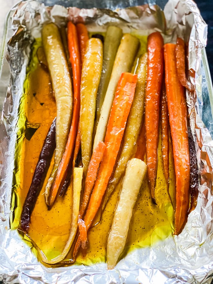 Roasted Rainbow Carrots {Vegan}