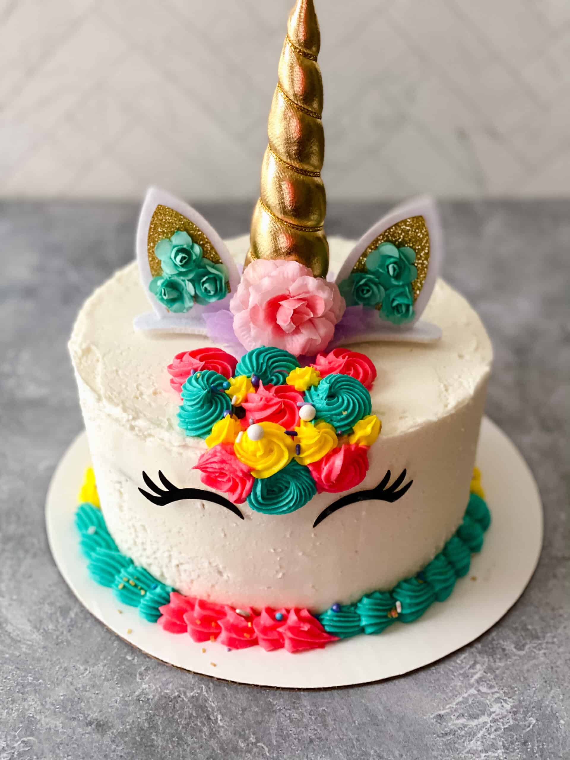 Rainbow Unicorn Cake Recipe - Sweet T Makes Three