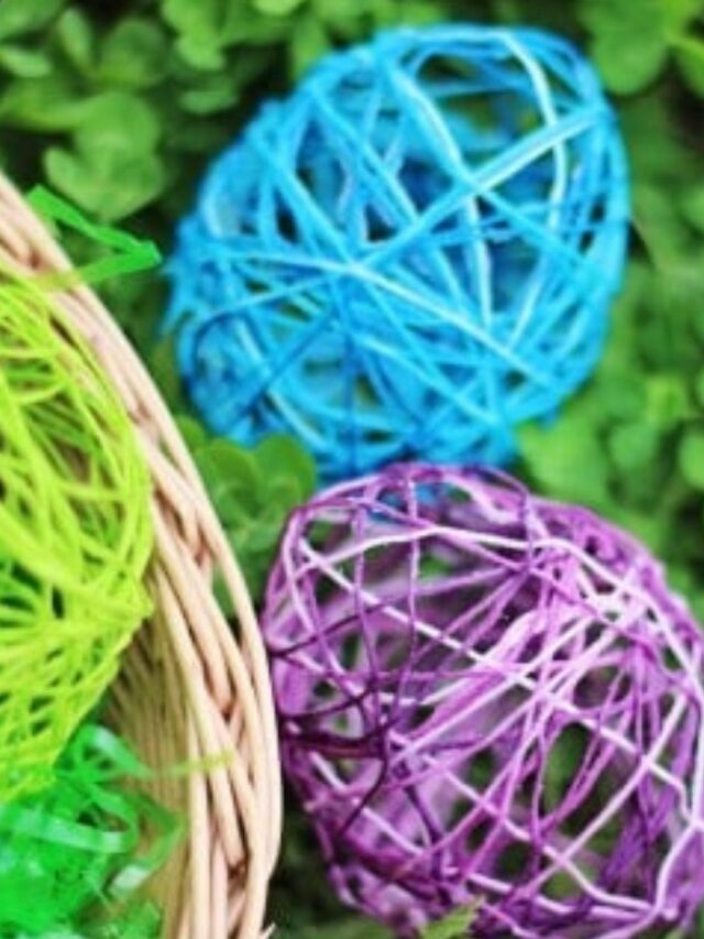 String Easter Eggs Craft
