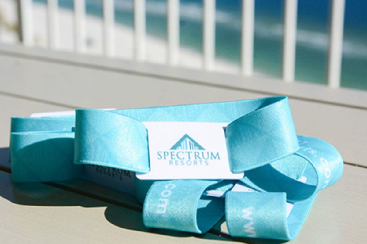 Spectrum Resorts Turquoise Place wristbands.