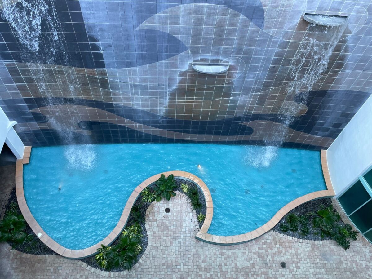 Tower fountains at Turquoise Place in Orange Beach Alabama.